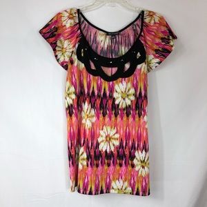 Notations Peep Hole Neckline Top Size XL